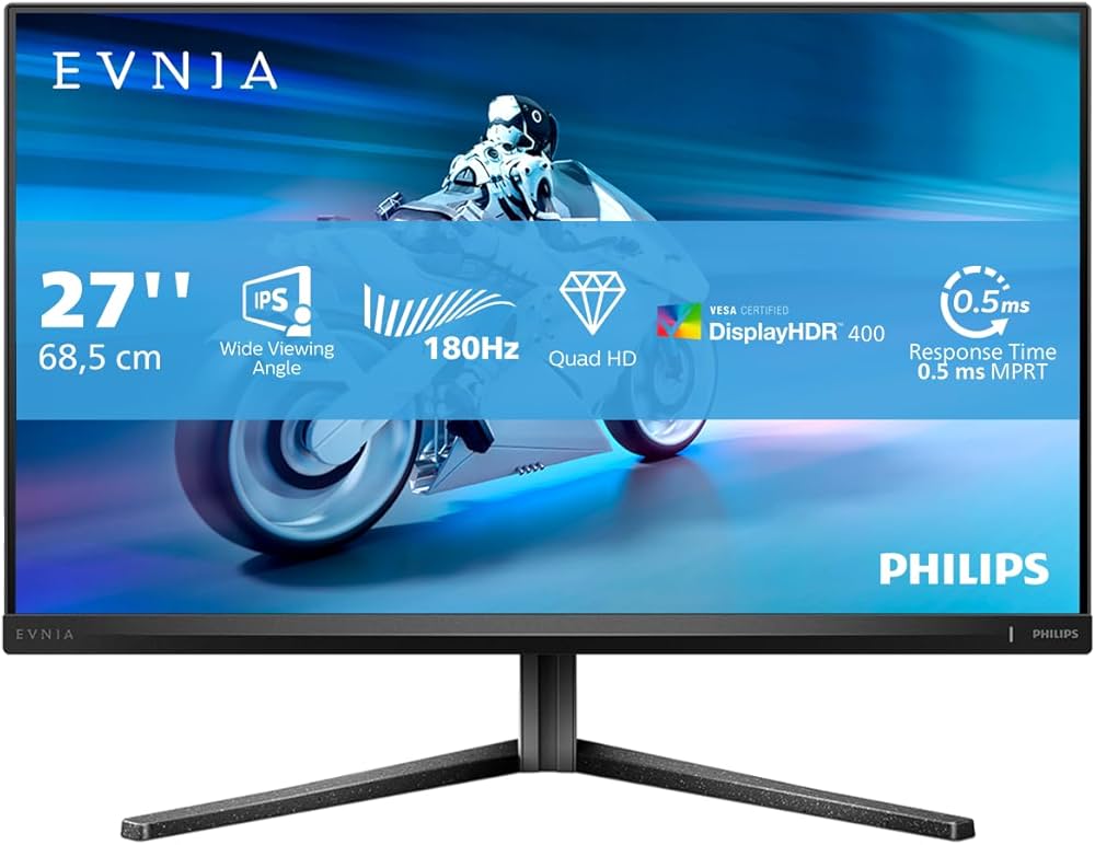 Philips Evnia 27M2N5500-27 Inch QHD Gaming Monitor, 180 Hz