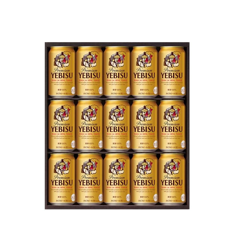 Amazon.co.jp: サッポロ ヱビスビール缶 ギフトセット YE4D [ 370mlx15