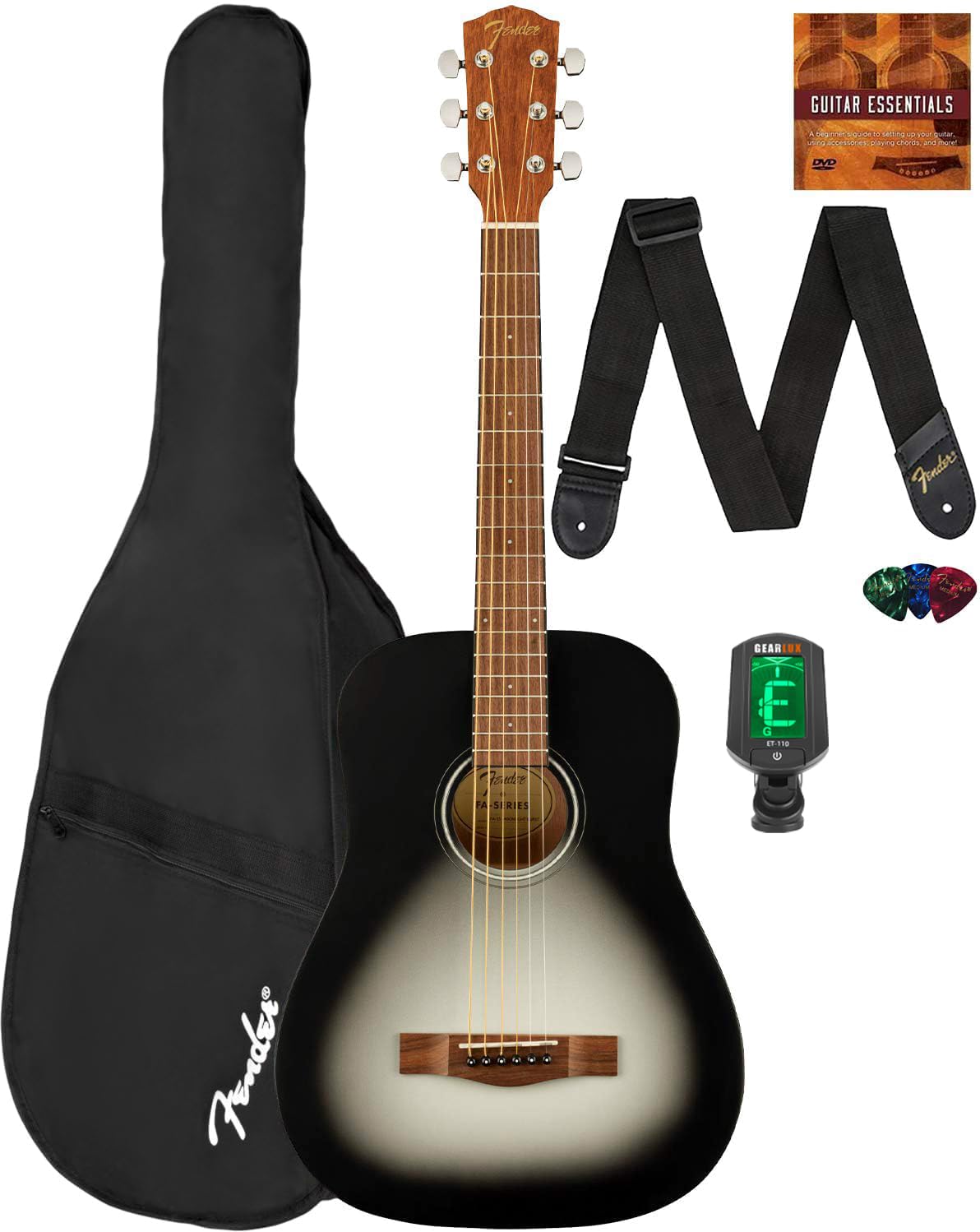 Amazon.com: Fender FA-15 3/4-Scale Kids Steel String Acoustic