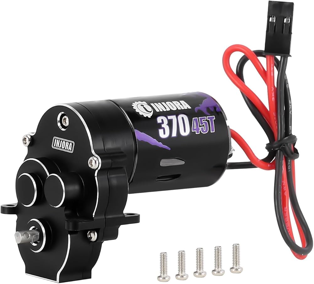 Amazon.com: INJORA CNC Aluminum Complete Transmission with 370