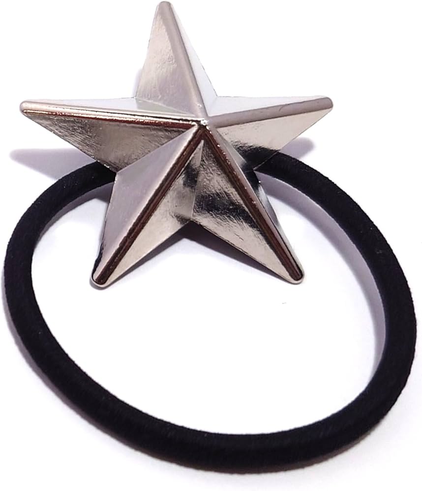 Amazon | H4512(SHOUT RUE) 星スタッズ 特大 45mm ヘアゴム 五芒星