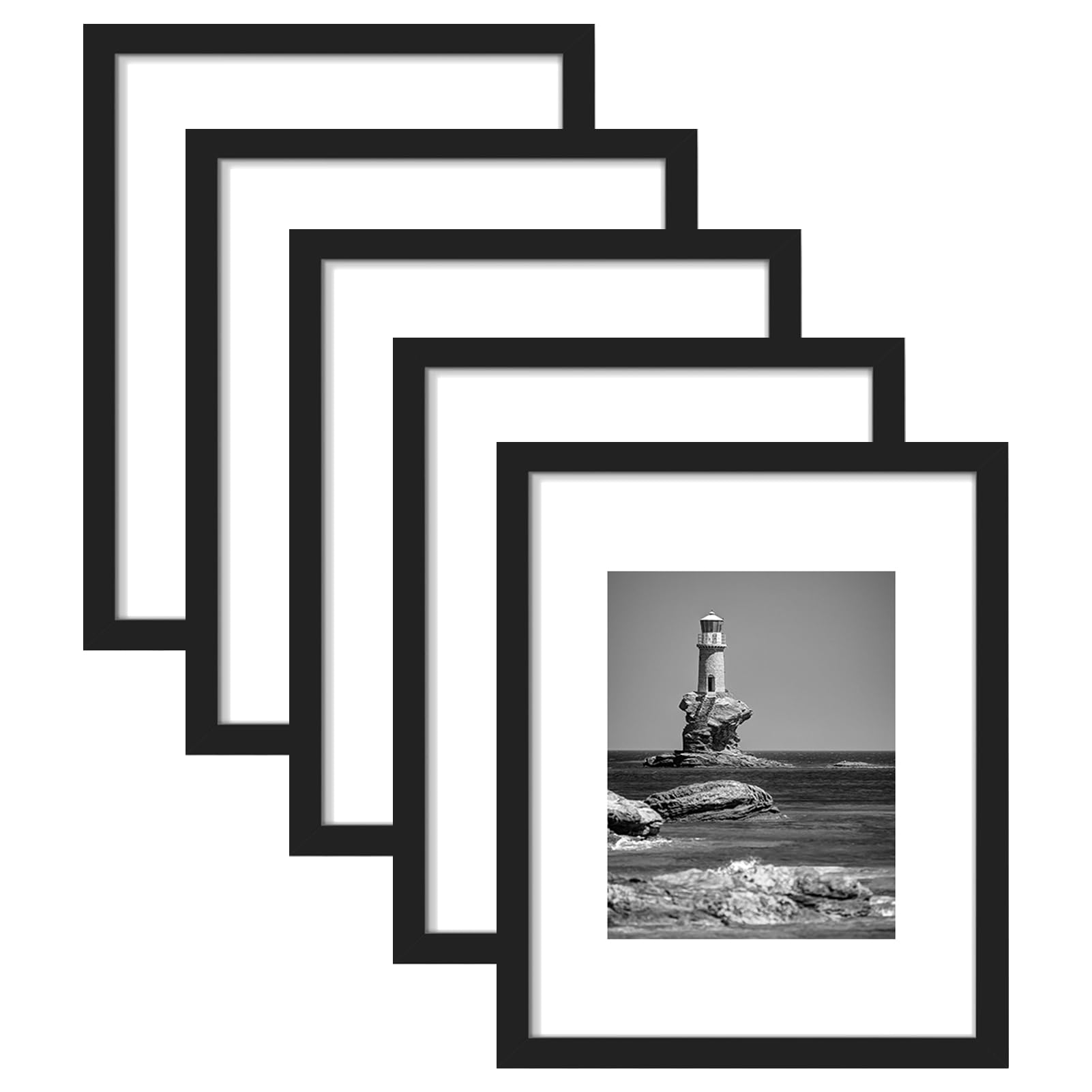 Amazon.co.jp: 8.5 x 11 写真フレーム5点セット マット付き 6 x 8