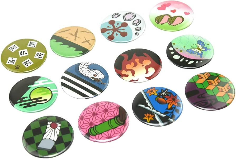 Amazon | 鬼滅の刃 キャラクターモチーフ 缶バッジ コレクション 12種