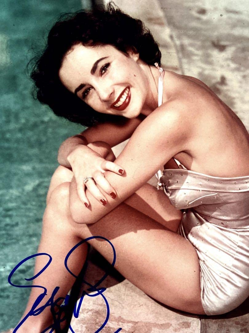 Amazon.co.jp: お宝…エリザベステイラー… 直筆サイン入り超 大型写真