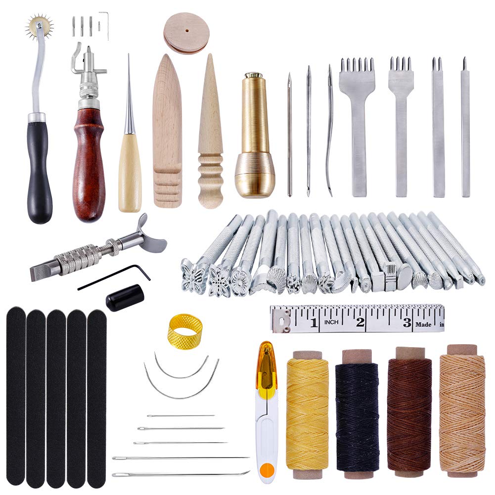 Amazon.co.jp: レザークラフト 工具 SOMOTT レザークラフト道具セット
