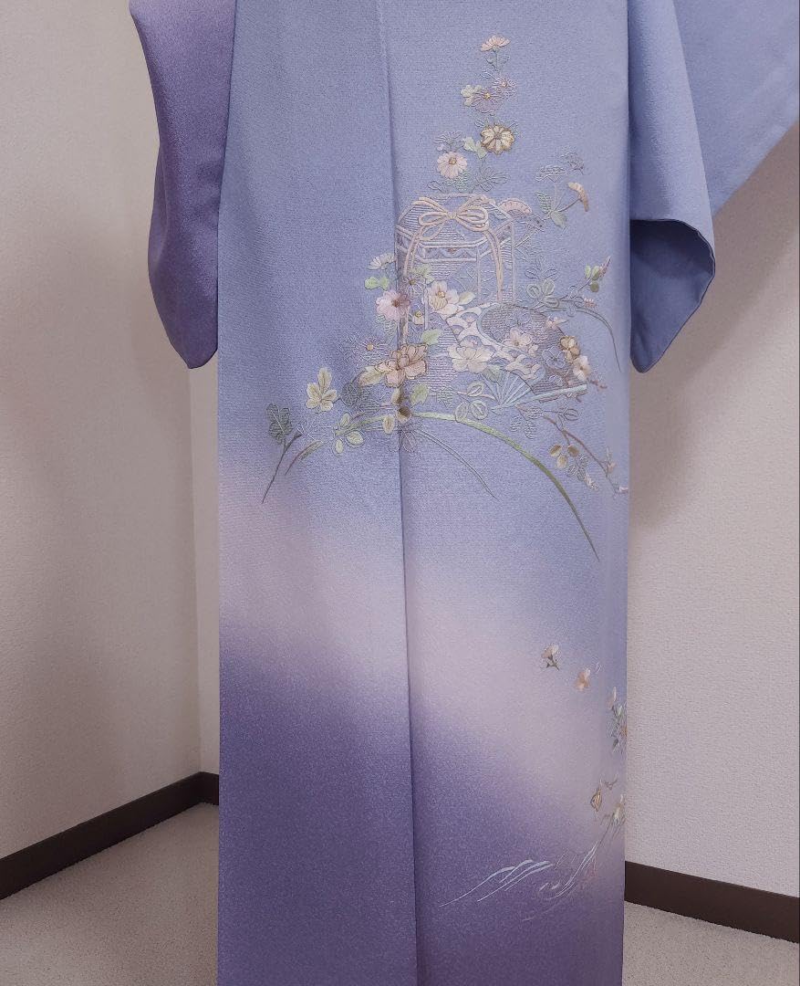 Amazon.co.jp: フルセット 付け下げ訪問着 袋帯 帯締め 帯揚げ 正絹