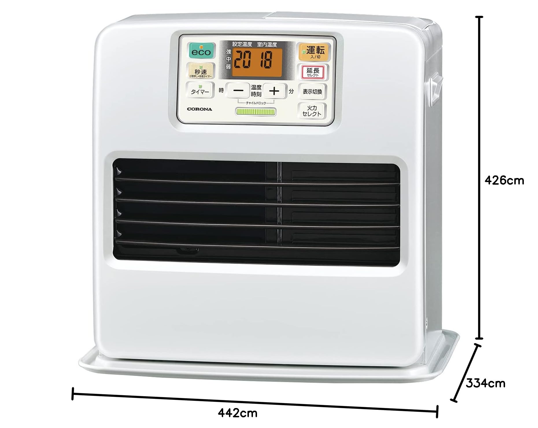Amazon | コロナ CORONA 石油ファンヒーター 10畳 FH-ST3621BY-W
