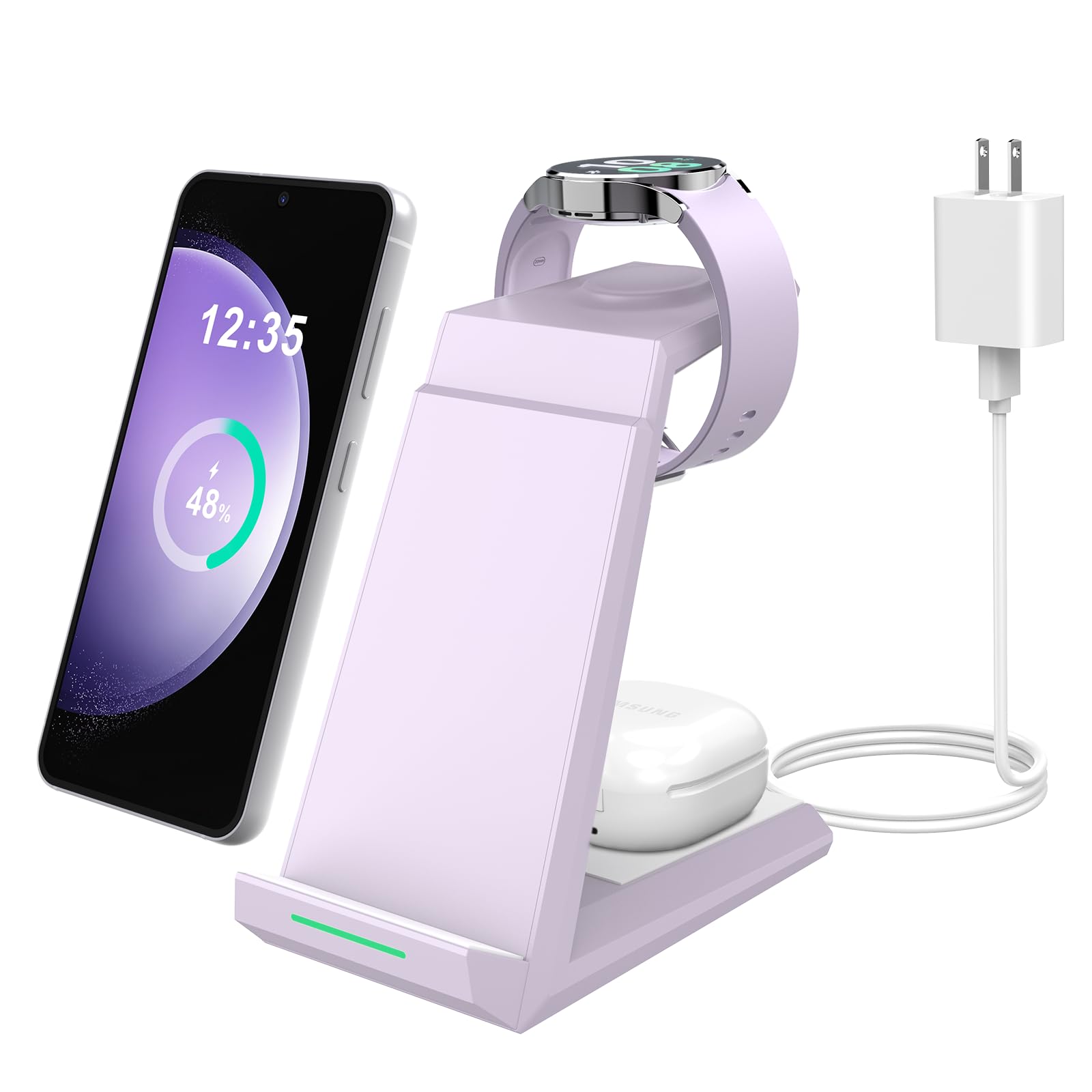 Amazon.co.jp: 3in1 ワイヤレス充電器 - NANAMI ギャラクシー専用 置く