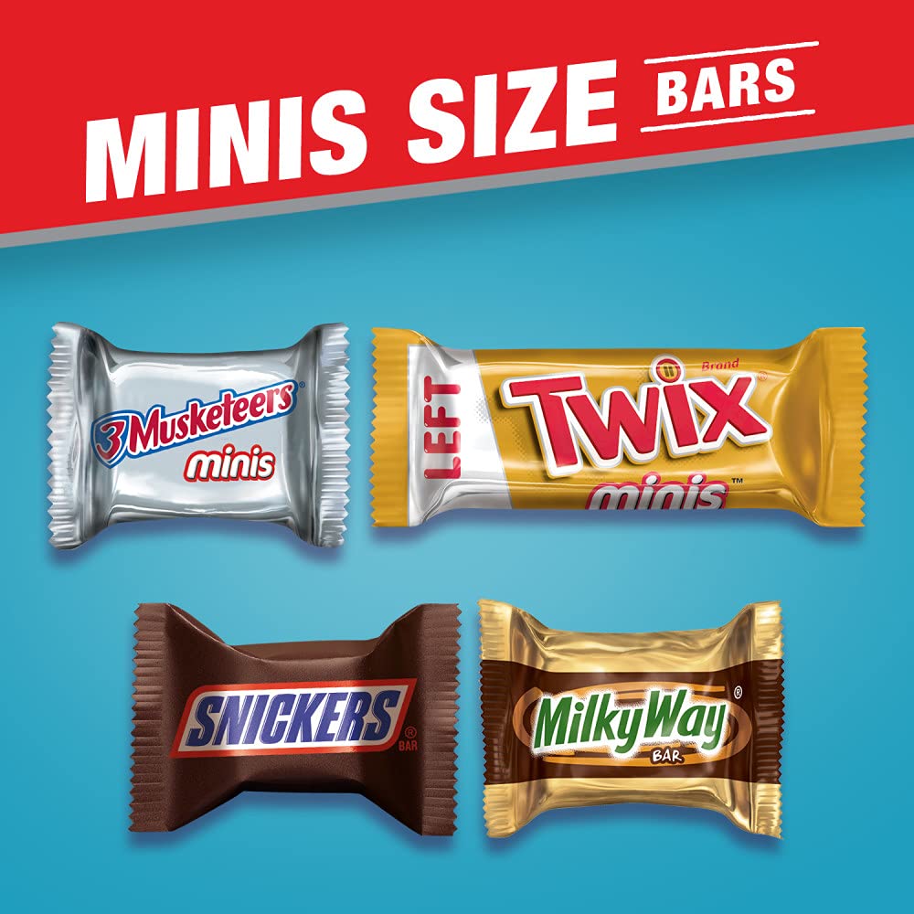 Amazon.co.jp: SNICKERS, TWIX, 3 MUSKETEERS & MILKY WAY Minis Size