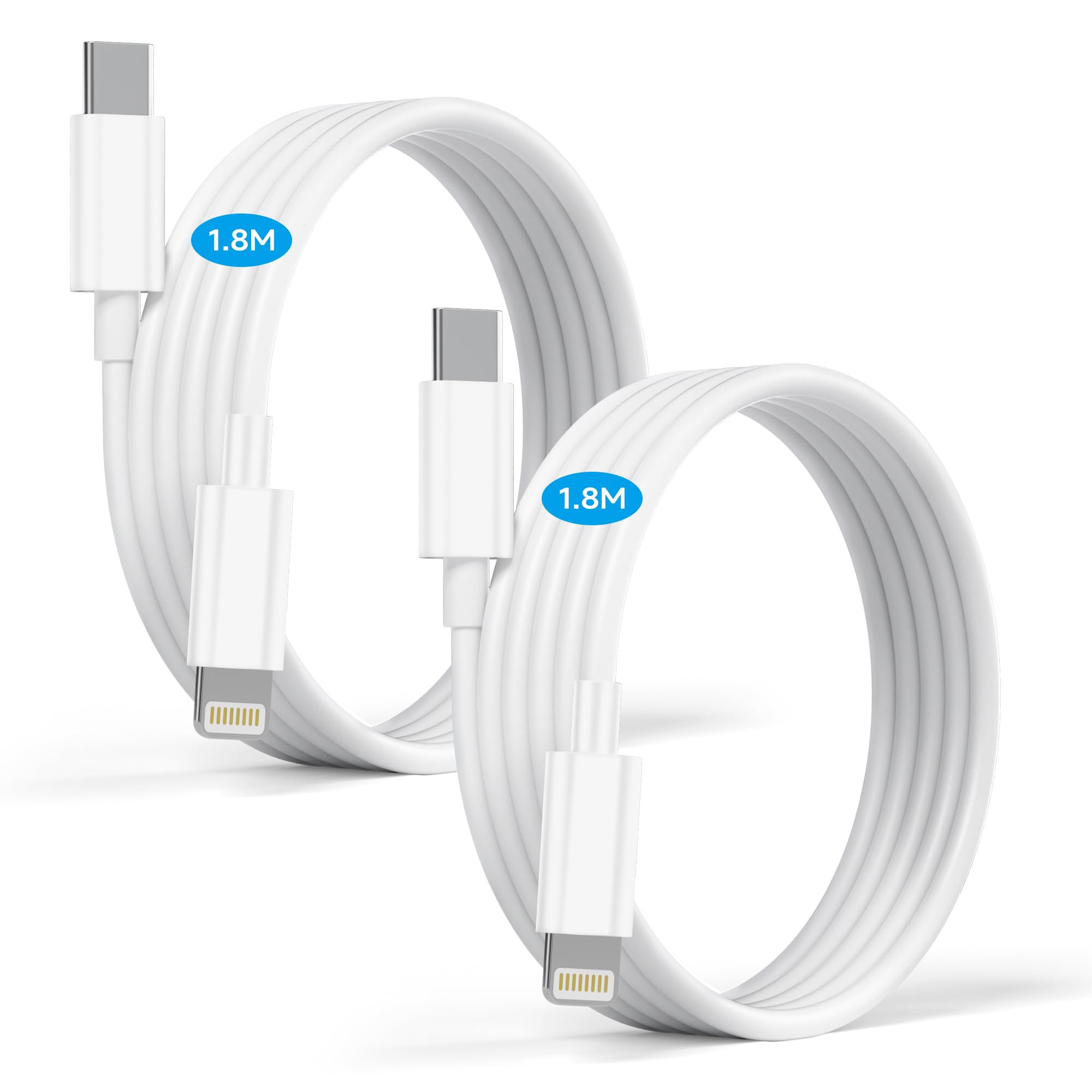 Amazon.co.jp: For iPhone 14 充電ケーブル【1.8M/2本,MFi認証】PD27W