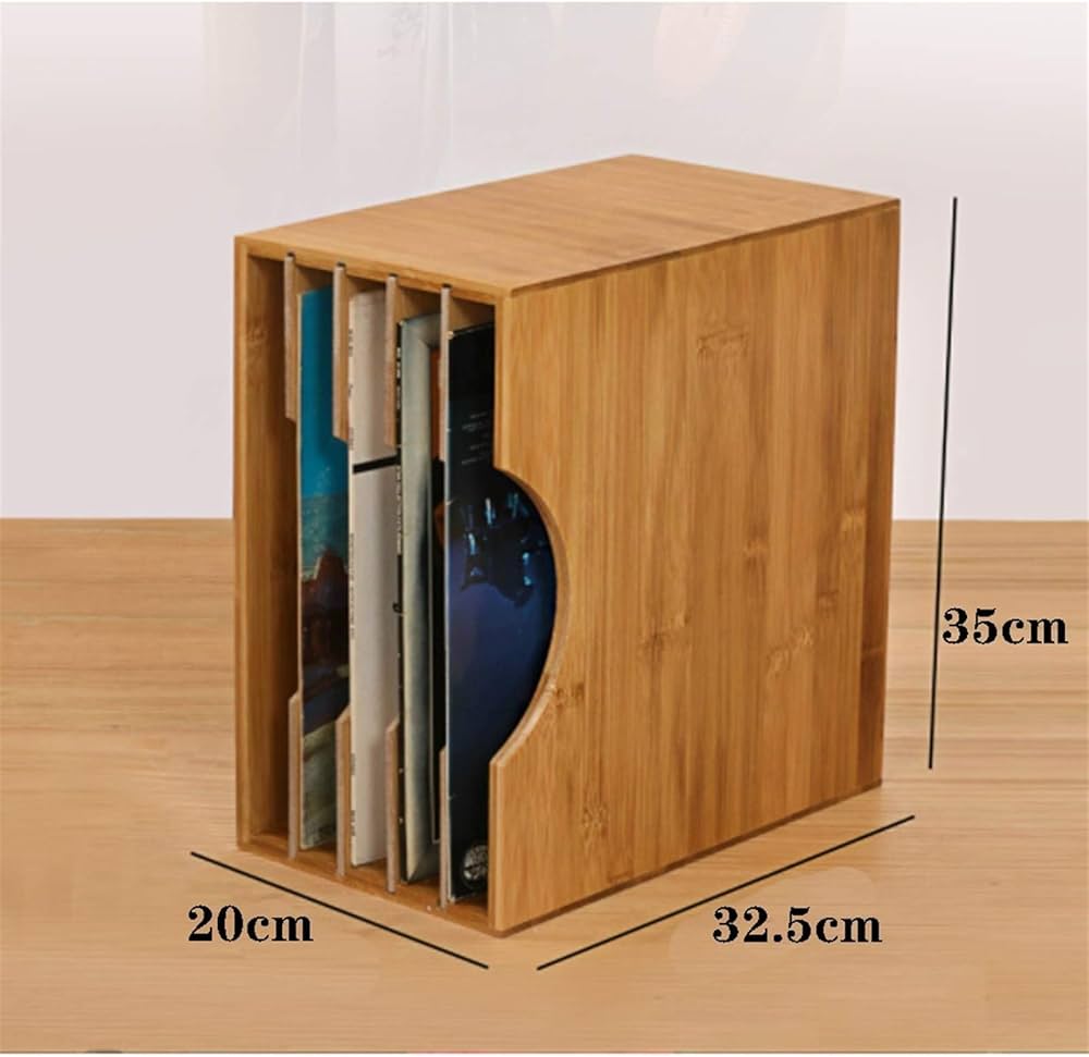 Amazon.co.jp: 木製ビニールレコードスタンド、デスクドロワーLP