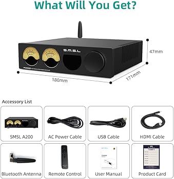 Amazon.co.jp: SMSL A200 パワーアンプ、100W サブウーファー アンプ