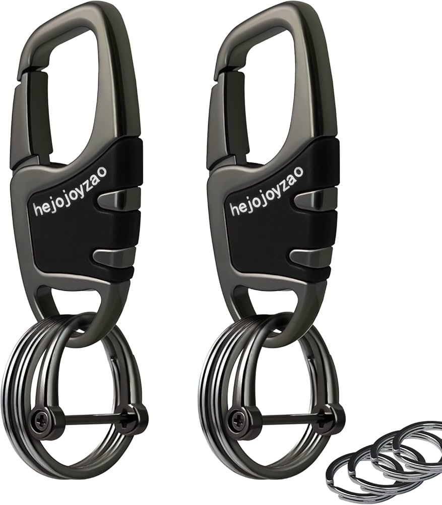 Amazon.com: hejojoyzao Keychain with Carabiner Clip, 4 Heavy Duty