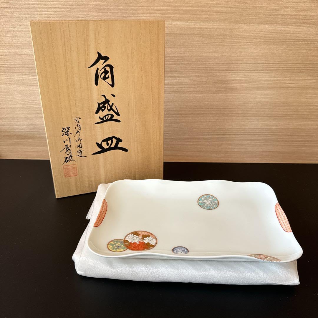 お値下げ中 伊万里 官窯 皇室御用窯 深川製 飾壺 朝焼赤富士図 お