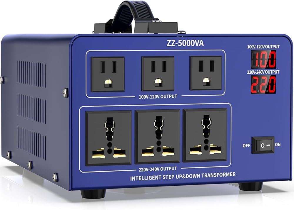 Amazon.co.jp: JARXIOKE 変圧器 5000W 100V から 220V アップトランス