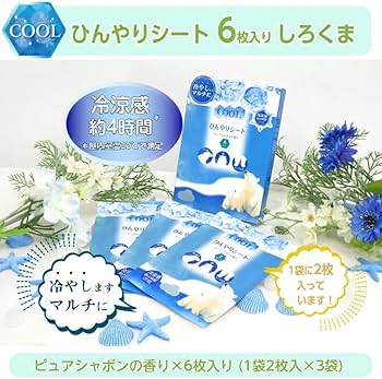 Amazon.co.jp: クールシート ひんやりシート 6枚入り×4箱 (1袋2枚入り