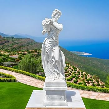 Amazon.co.jp: 天然大理石彫刻 花かごを持つヴィーナス (春) H200cm