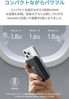 Amazon | Anker 633 Magnetic Battery (MagGo) (マグネット式