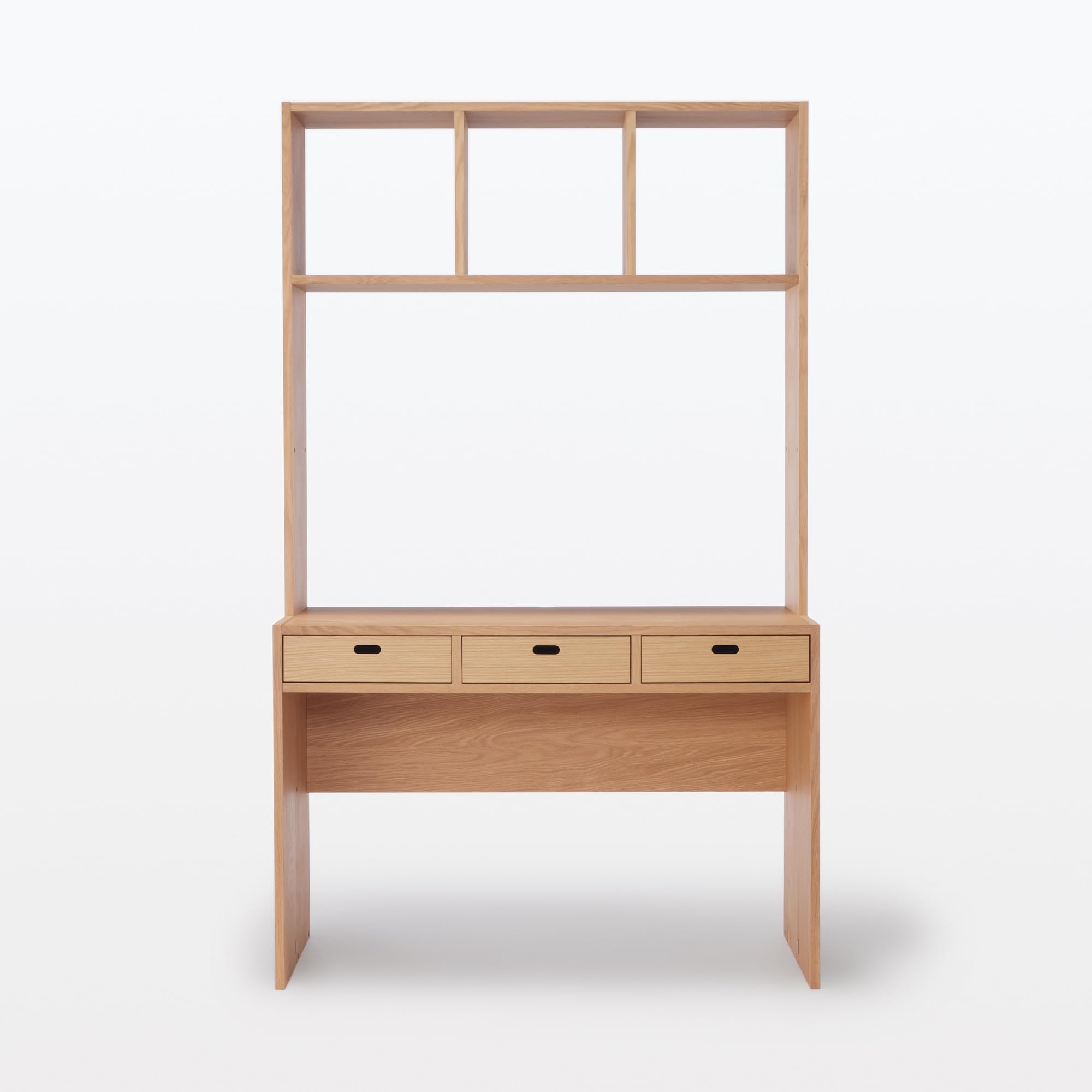 Amazon｜無印良品 スタッキングシェルフ カウンター 3列 オーク材突板