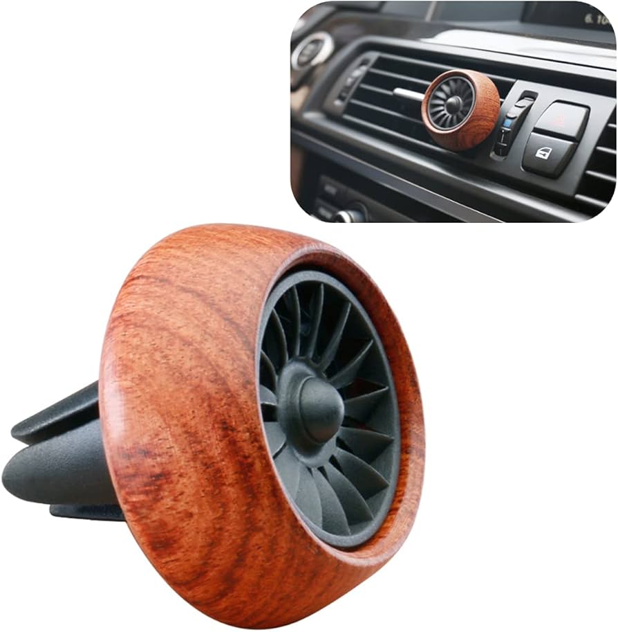 Amazon.co.jp: 車用 アロマディフューザー 木製 旋風エンジン クリップ