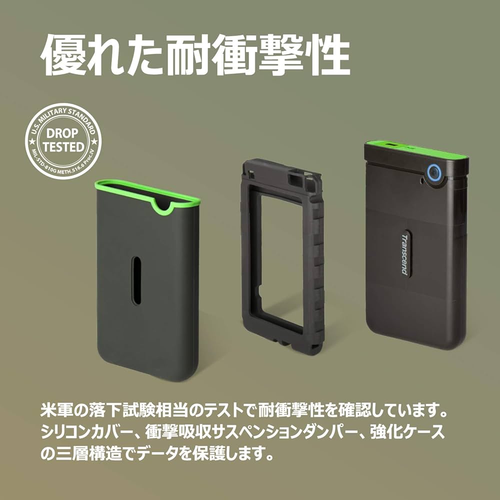 Amazon.co.jp: トランセンドジャパン Transcend ポータブルHDD 4TB 耐