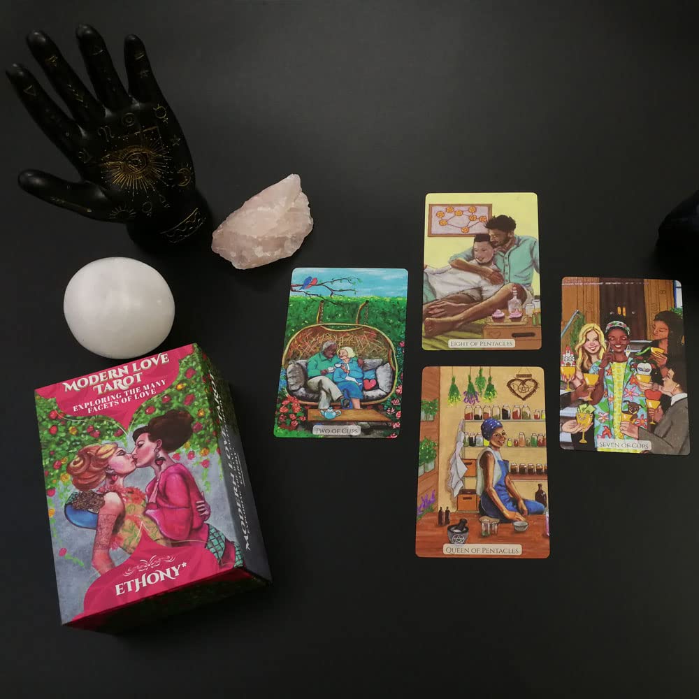 Amazon.co.jp: ETHONY モダンラブタロットカードデッキ 78枚の美しい