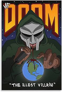 Amazon.co.jp: Rapper MF Doom ポスター&プリント キャンバスウォール
