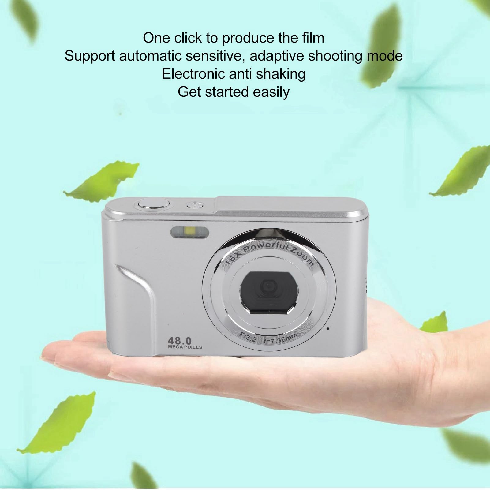 Amazon.com : Compact Mini Camera, 48MP Anti Shake Portable Digital