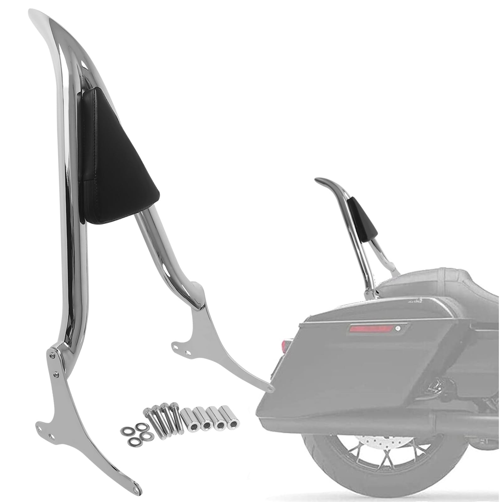 Amazon | 26インチ クロム シーシーバー 助手席用バックレスト