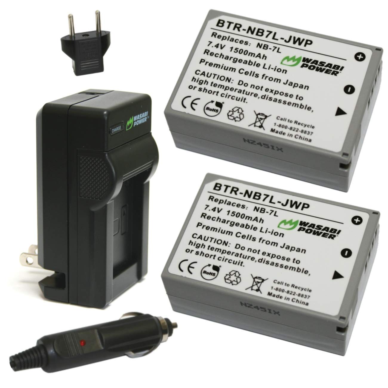 Amazon.com : Wasabi Power NB-7L Battery (2-Pack) and Charger for