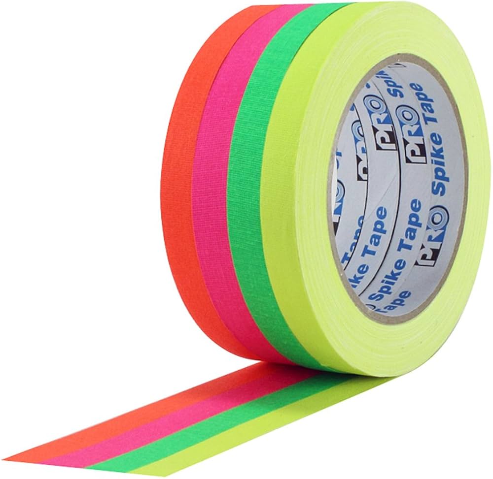 Amazon.co.jp: Pro Tapes ガッファーテープ スパイクテープ 蛍光