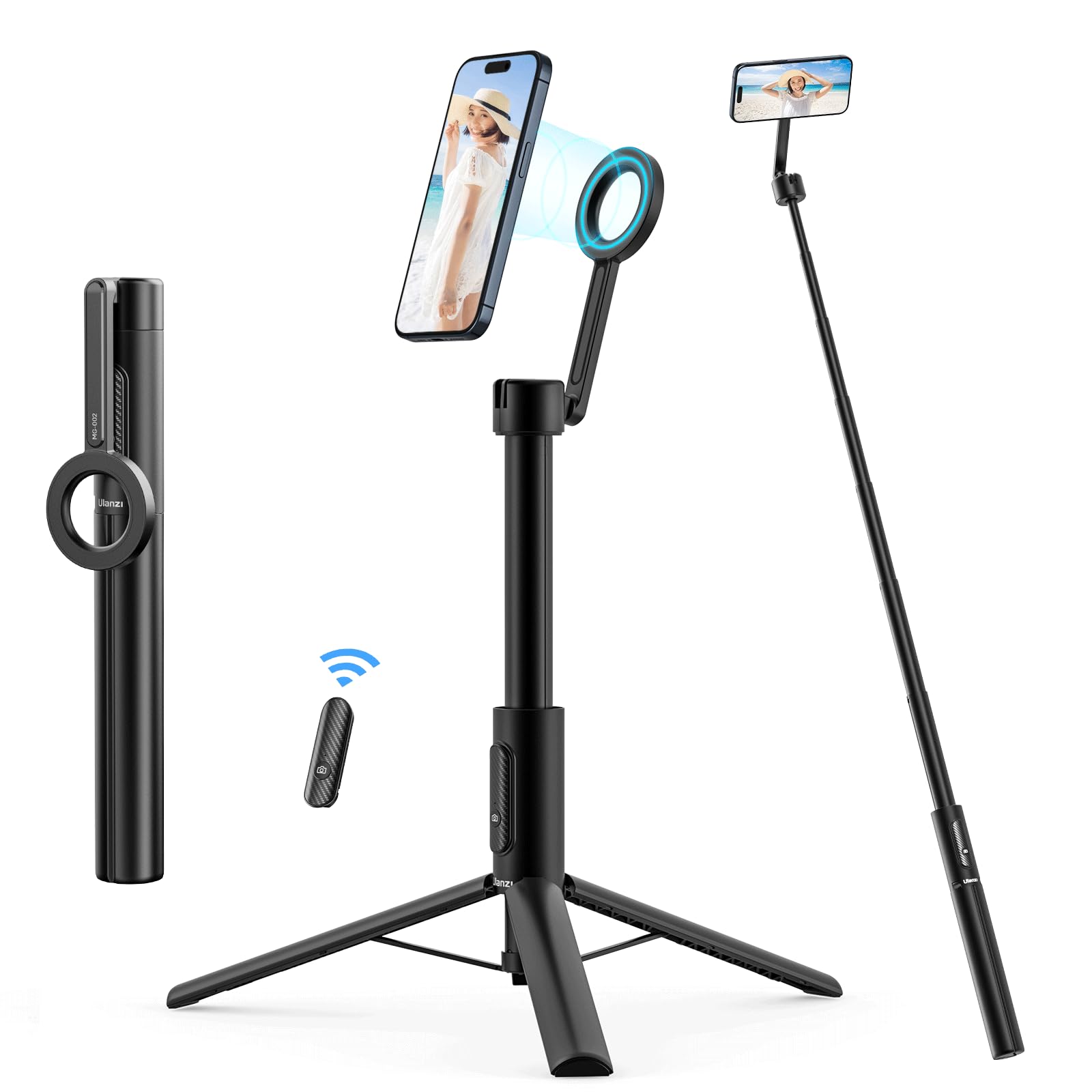 Amazon | Ulanzi MagSafe式自撮り棒 超長164cm スマホ三脚 スマホ