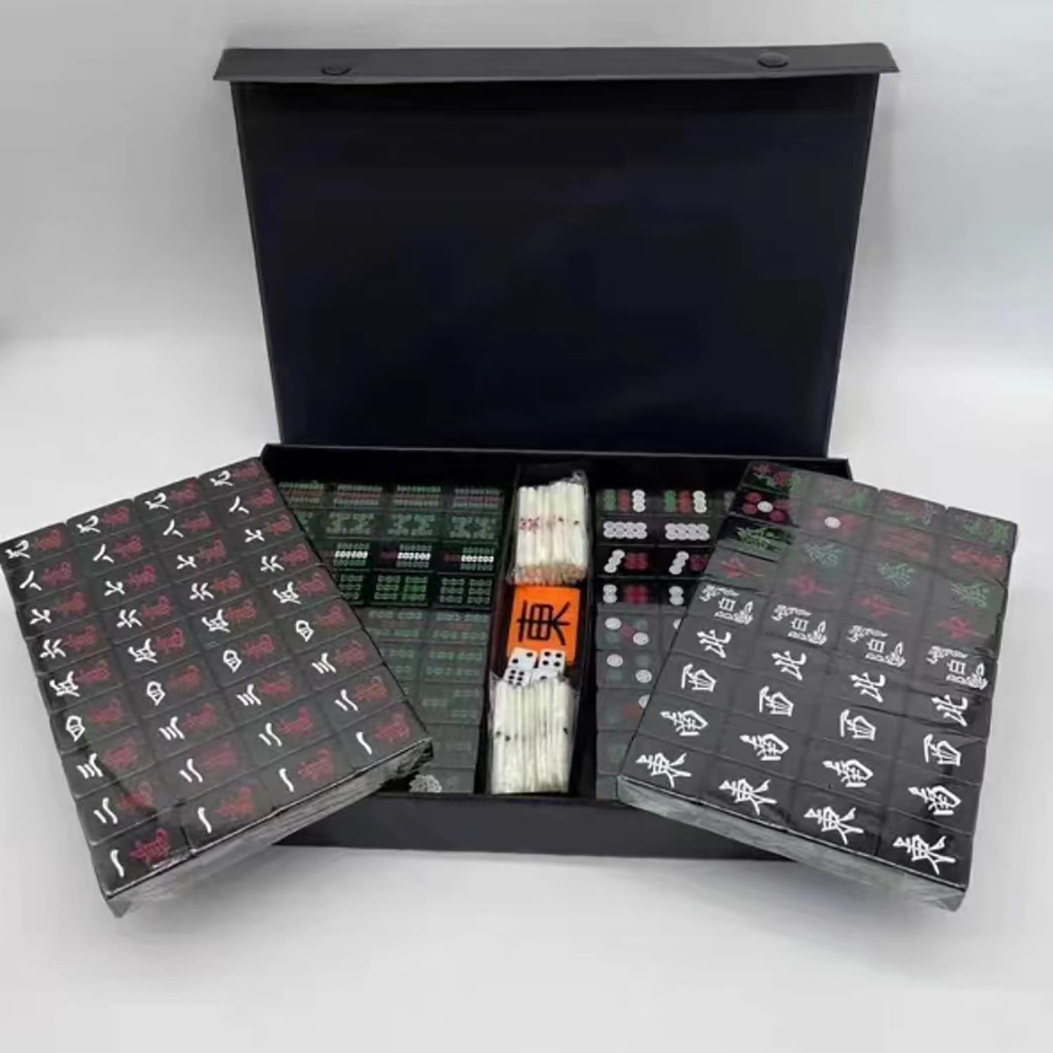 Amazon.co.jp: 和風 麻雀 黑 麻雀牌 麻雀セット ミニ 28mm 麻雀ゲーム