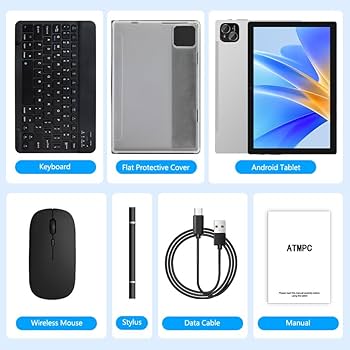 Amazon.com : ATMPC Tablet, 10 Inch Android 14 Tablets 12GB (4+8