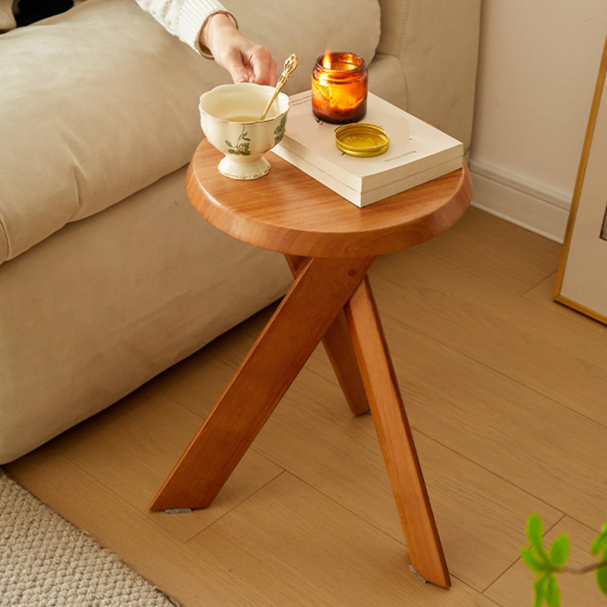 ACTUS アクタス LUNAグレー 円形サイドテーブル ACTUS ACTUS アクタス