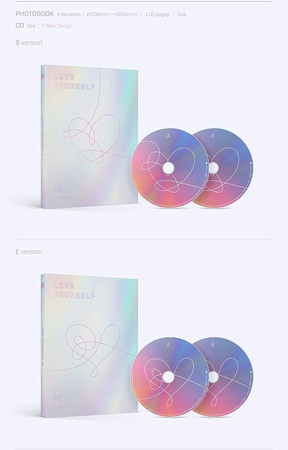 Amazon.com: BTS - [Love yourself 結 'Answer'] 4th Album 4 VER SET