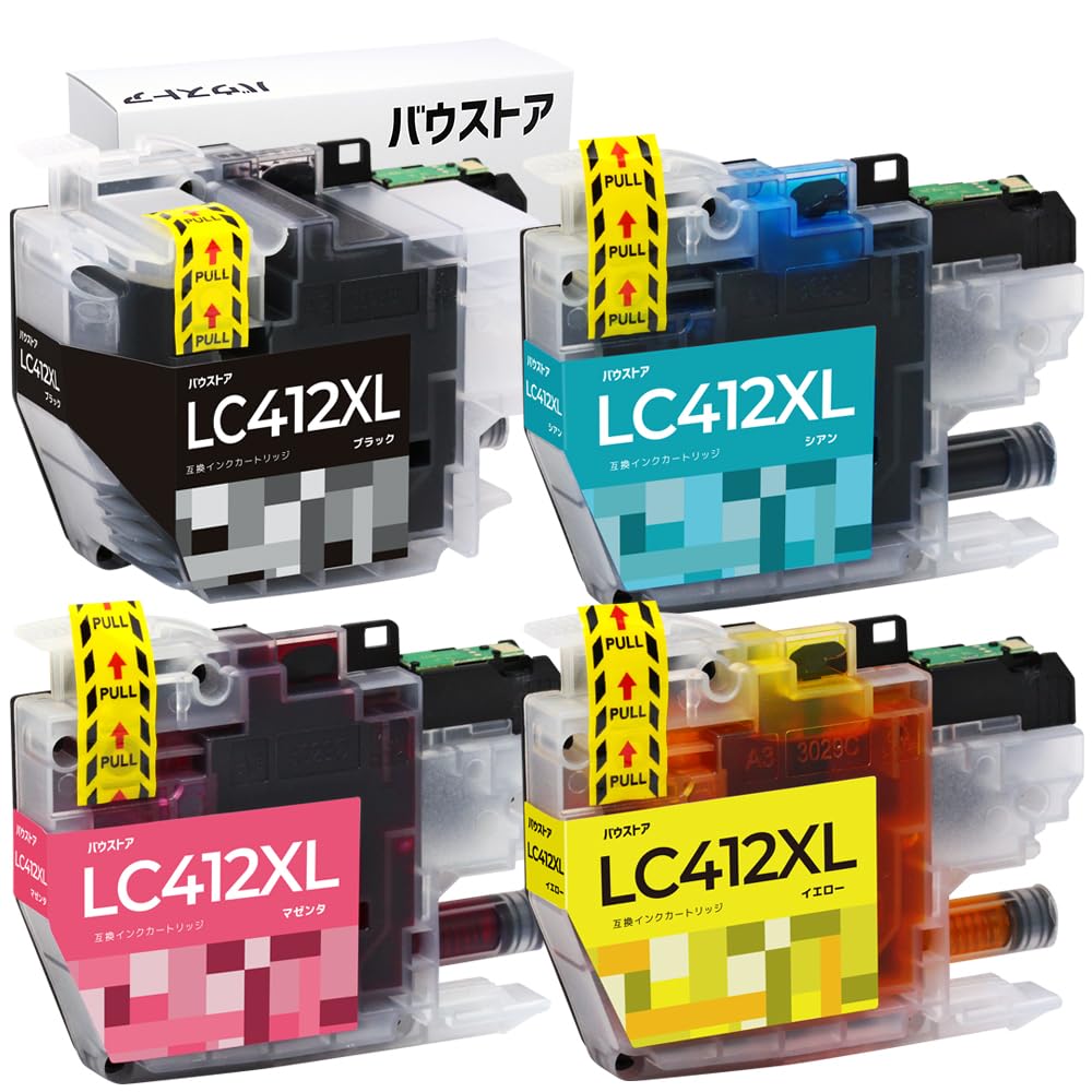Amazon.co.jp: バウストア Brother LC412XL-4PK 染料 互換インク