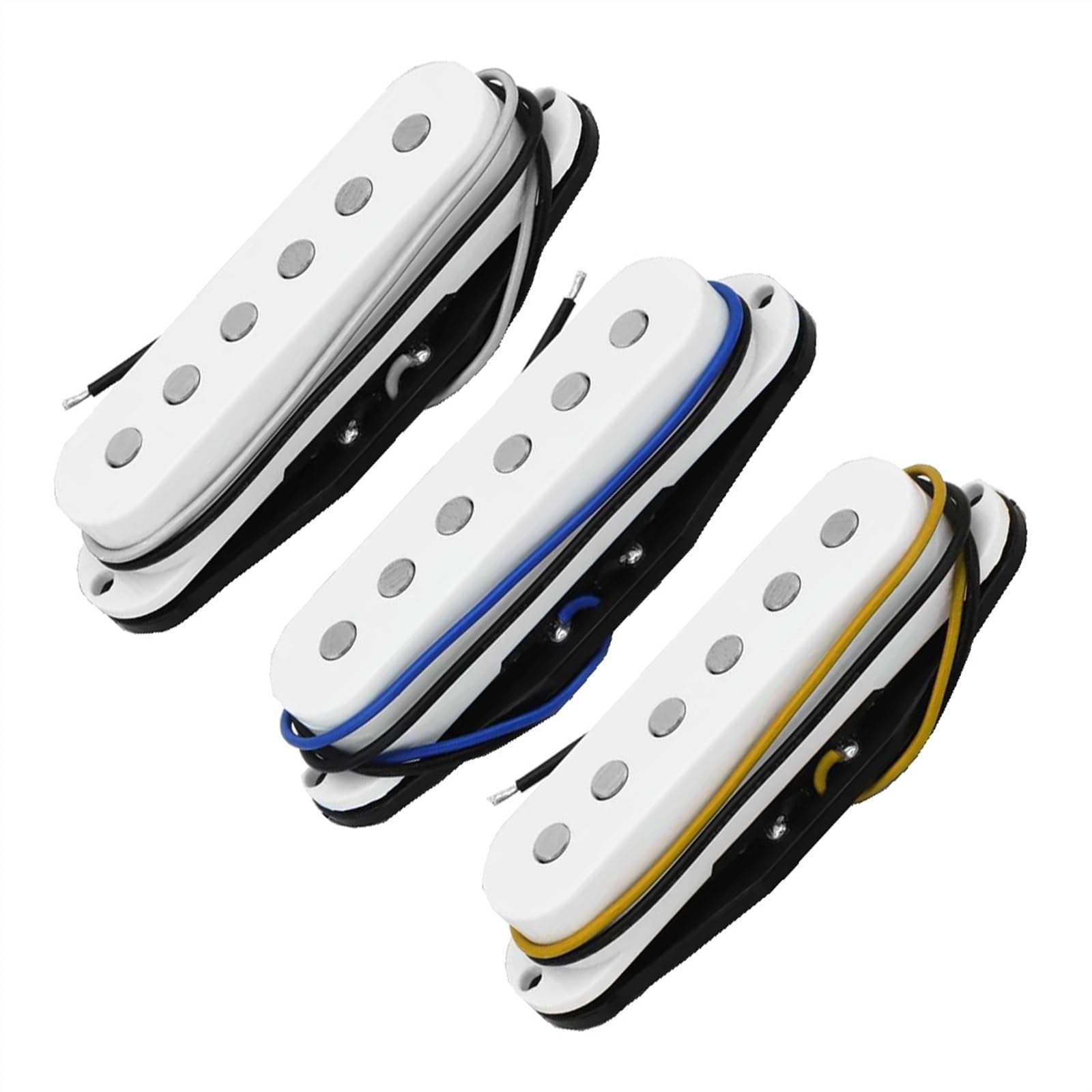 Amazon.co.jp: 3 個ホワイトシングルコイルギターピックアップフラット