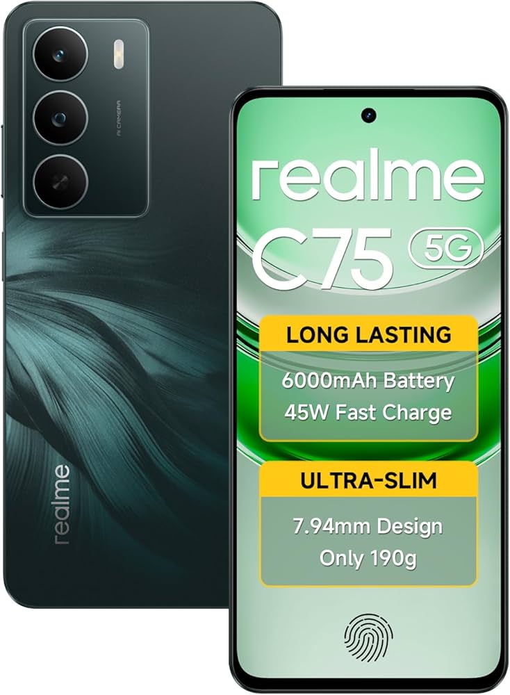 realme C75 5G Smartphone Android 15 6GB RAM 128GB ROM Display 6.67