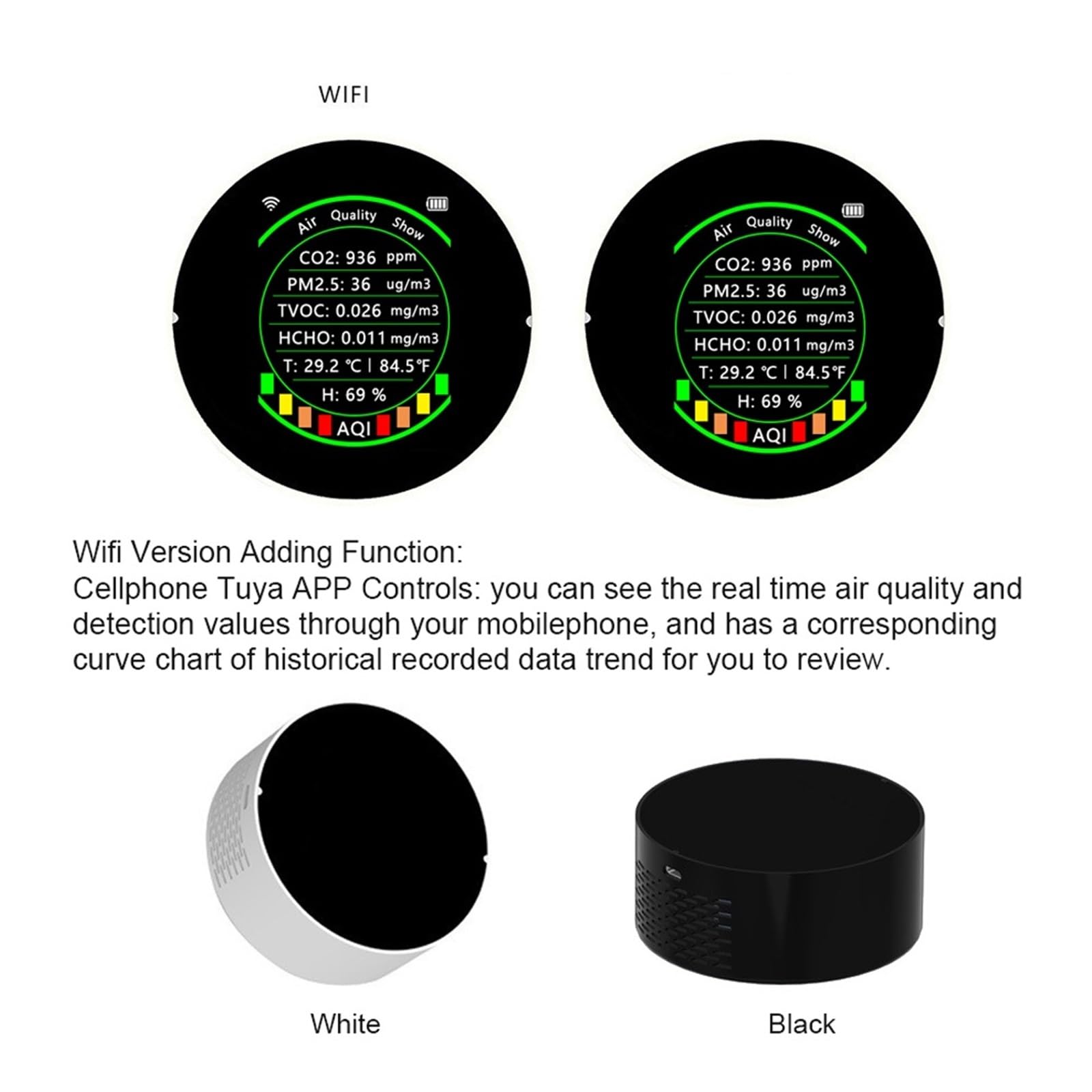 Amazon.co.jp: 空気測定器 空気質検出器 空気汚染測定器 空気品質