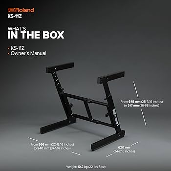 Amazon.com: Roland KS-11Z Keyboard Stand | Heavy-Duty Z-Stand with