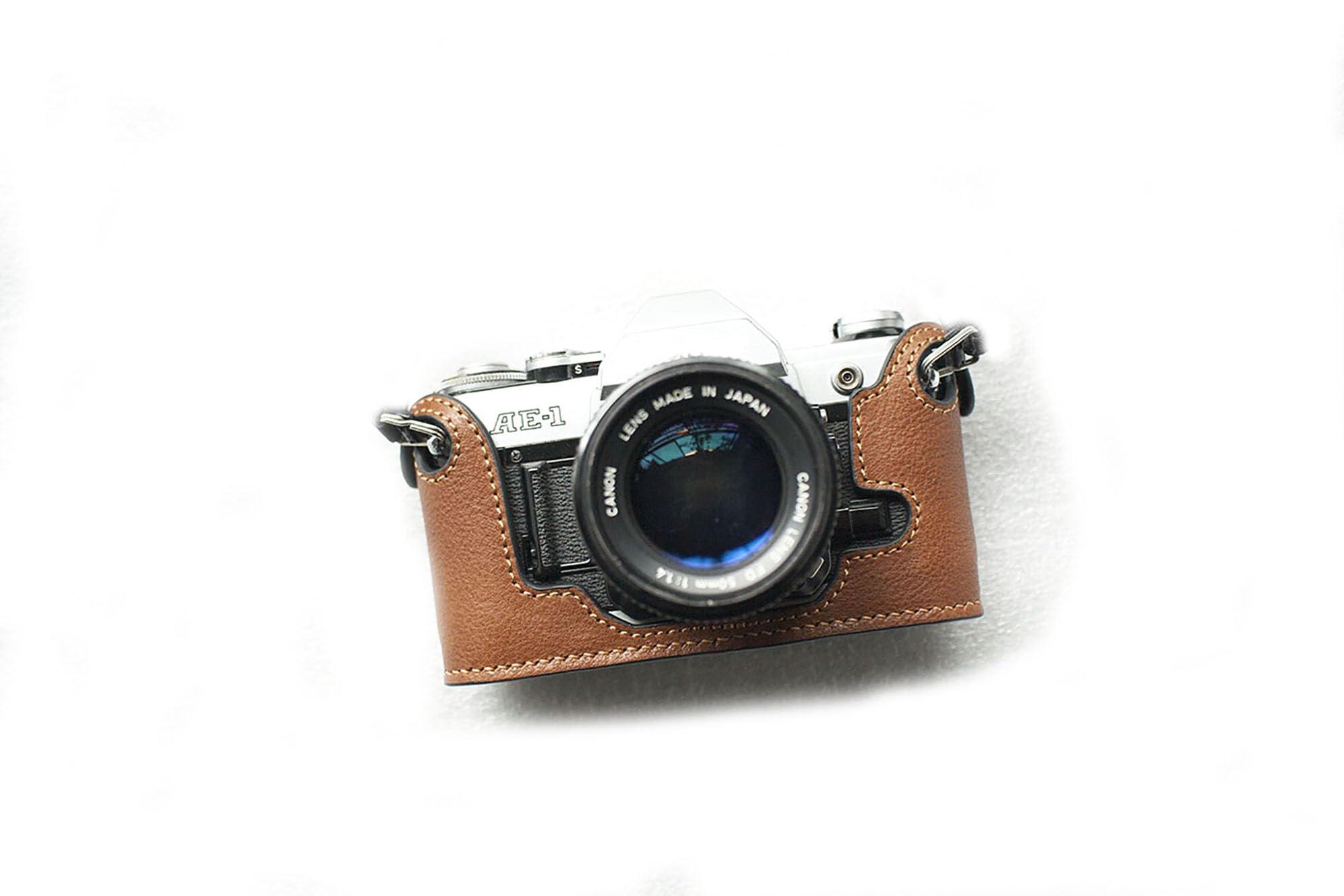 Amazon.com : Funper Handmade Genuine Real Leather Half Camera Case