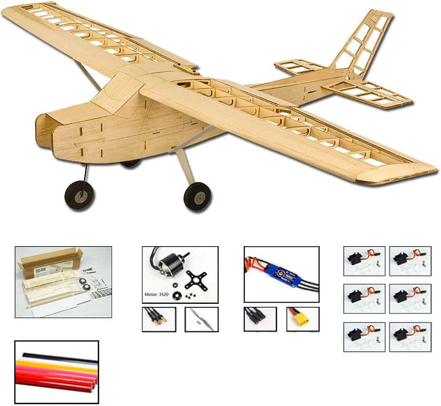 Amazon | バルサウッド 電動トレーニング飛行機 1200mm T-20 セスナ