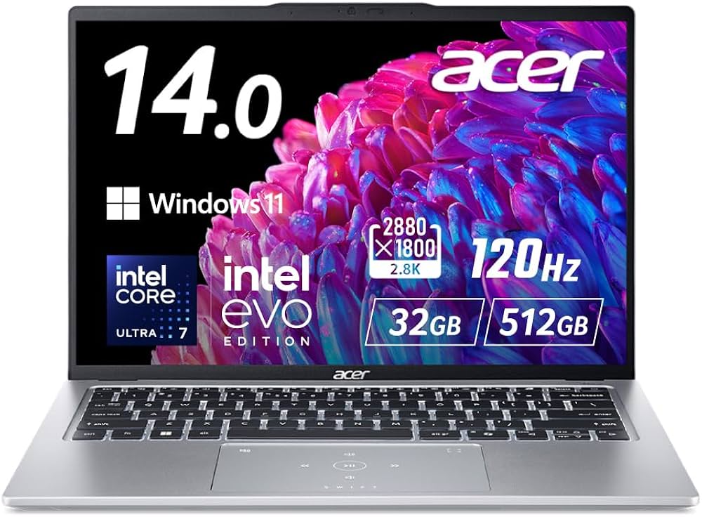 Amazon.co.jp: Acer ノートパソコン Swift Go 14 Core Ultra 7 32GB