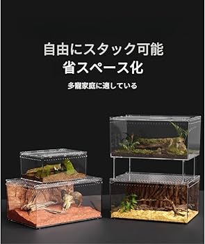 Amazon | ChoyClit レプタイルボックス 爬虫類 飼育ケース 虫かご 大