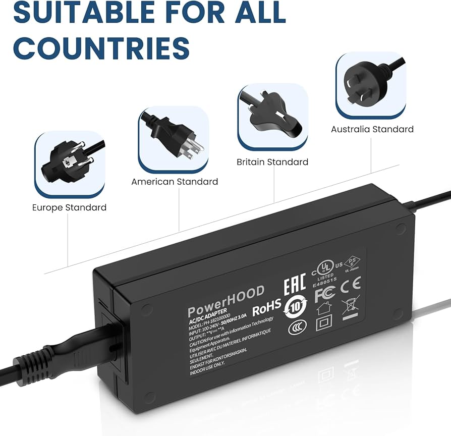 Amazon.com: PowerHOOD 19V USB-C AC/DC Adapter Compatible with