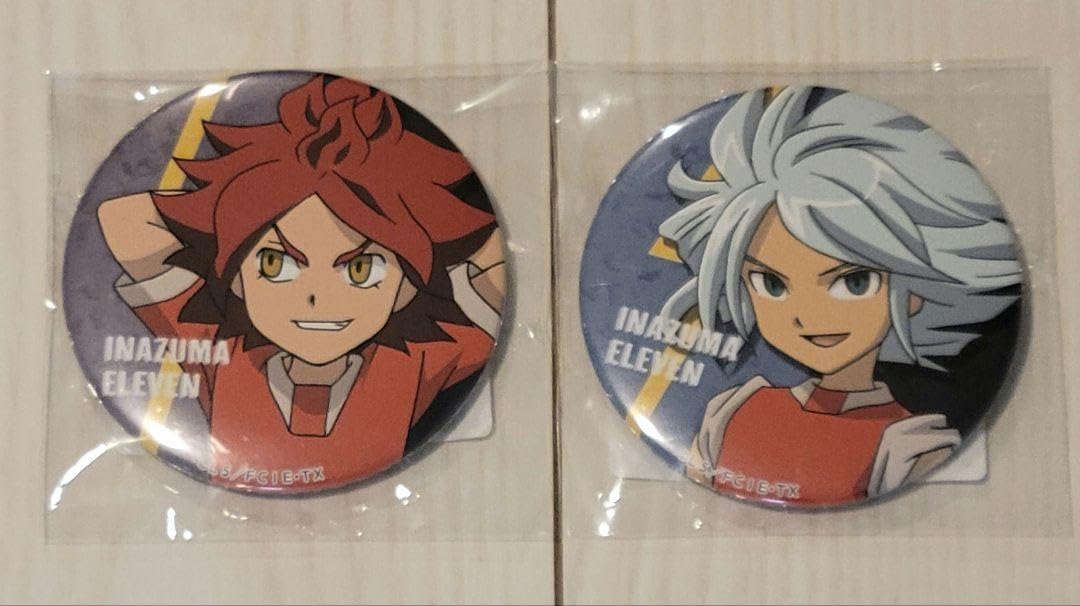 Amazon.co.jp: 15周年記念「イナズマイレブン」ガゼル&バーン 缶バッジ