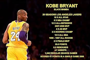 Amazon.com: 11x14 KOBE BRYANT CAREER STATS PHOTO: Posters & Prints