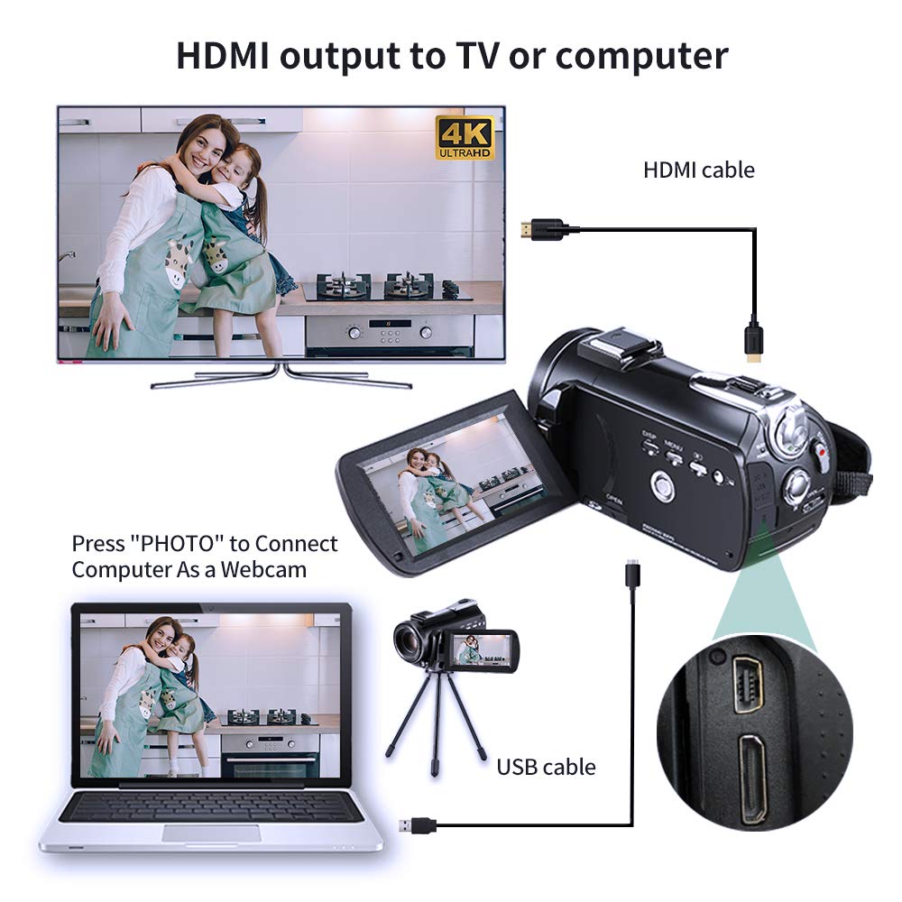 Amazon.com : ORDRO Video Camera 4K Livestream Camcorder HDR-AC5