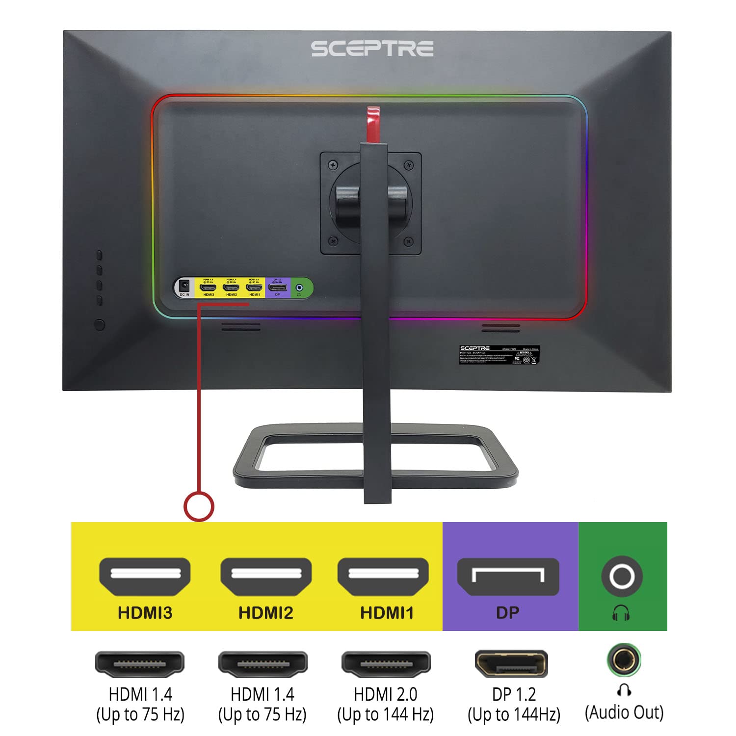 Sceptre 32 inch QHD IPS Monitor HDR400 2560x1440 DisplayPort up to